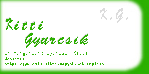 kitti gyurcsik business card